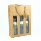 Cadeau wijntas 3 flessen met venster set10