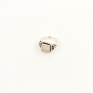 Ring zilver Mt. 7/55 Rozenkwarts MQS17