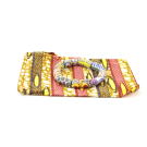 Krobo kralen armband, kleur assorti, 18 cm