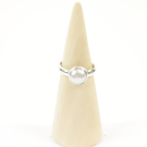 Ring zilver Mt. 9/60 Parel M0671