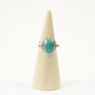 Ring zilver Mt. 9/60 Turquoise RAJ3