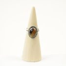 Ring zilver Mt. 7/55 Tijgeroog MN24