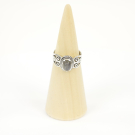 Ring zilver Mt. 8/57 Labradoriet HAS113