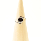 Ring zilver Mt. 7/55 Zwarte Onyx MQS21