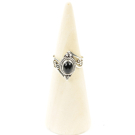 Ring, Silber, Mt. 57/18¼, Schwarzer Onyx_M0586a