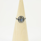 Ring zilver Mt. 6/52 Labradoriet HAS201