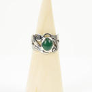 Ring zilver Mt. 7/55 Groene Onyx HR33