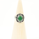 Ring zilver Mt. 6/52 Malachiet HAS53