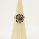 Ring zilver Mt. 7/55 Tijgeroog HAS53