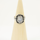 Ring zilver Mt. 8/57 Maansteen HR53