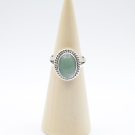 Ring zilver Mt. 9/60 Aventurijn RAJ10