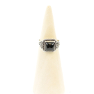 Ring zilver Mt. 8/57 Zwarte Onyx MQS17