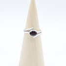 Ring zilver Mt. 6/52 Granaat MQS158a