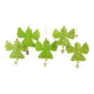 Single Engeltje lichtgroen, goud, Set 5x