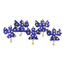 Single Engeltje blauw, goud, Set 5x