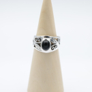 Ring zilver Mt. 6/52 Zwarte Onyx HAS08