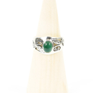 Ring zilver Mt. 9/60 Groene Onyx HAS08