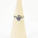 Ring zilver Mt. 8/57 Labradoriet HAS22
