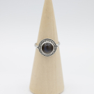 Ring zilver Mt. 9/60 Labradoriet HAS45