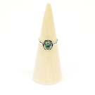 Ring zilver Mt. 9/60 Malachiet HAS119