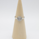 Ring zilver Mt. 8/57 Maansteen HAS184