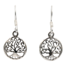 Oorhanger Levensboom zilver RB086