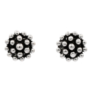 Oorknop met balletjes, zilver SP36709