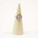 Ring zilver Mt. 9/60 Rozenkwarts MQS24