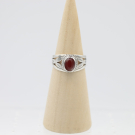 Ring zilver Mt. 7/55 Rode Onyx HAS149
