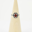 Ring zilver Mt. 10/62 Rode Onyx HAS119