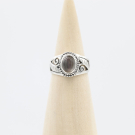 Ring zilver Mt. 7/55 Rozenkwarts HAS116