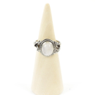 Ring zilver Mt. 10/62 Maansteen M0503
