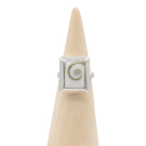 Ring zilver Mt. 1 Shiva Eye schelp verstelbaar SPN700