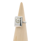 Ring zilver Mt. 2 Shiva Eye schelp verstelbaar SPN700