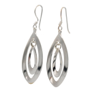 Oorhanger Open Ovalen, zilver SP00