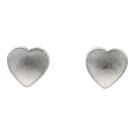 Oorsteker Dubbel Hart, zilver RB087