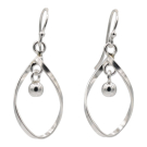 Oorhanger, Ovaal, zilver E045