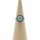 Ring zilver Mt. 8/57 Amazoniet RAJ15