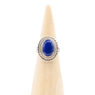Ring zilver Mt. 8/57 Lapis Lazulli Verstelbaar RAJ00