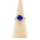 Ring zilver Mt. 8/57 Lapis Lazulli Verstelbaar RAJ2