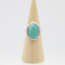 Ring zilver Mt. 10/62 Amazoniet RAJ7