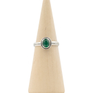 Ring zilver Mt. 8/57 Groene Onyx HAS230