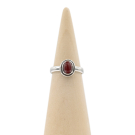Ring zilver Mt. 8/57 Rode Onyx HAS230