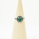 Ring zilver Mt. 6/52 Groene Onyx HAS201