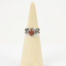 Ring zilver Mt. 8/57 Goldstone HAS149