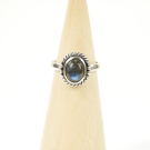 Ring zilver Mt. 6/52 Labradoriet HAS44