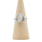 Ring zilver Mt. 11/65 Parelmoer HAS249