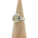 Ring zilver HAS84f Chalcedoon facet Mt. 10/62