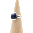 Ring zilver HAS84f Lapis Lazuli facet Mt. 10/62