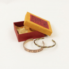 Set van koperen Armband met mantra OMPH en Bangle metaal/messing